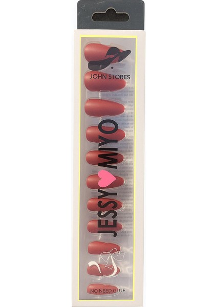 Mat Bordo Renk Takma Tırnak Seti (Yapıştırıcılı) fırsatları