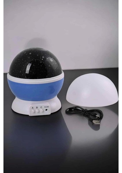 Buğz Mavi ve Mor Işıklı Projeksiyon Lambası