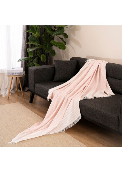 Naturel Koltuk Örtüsü/şalı Pembe