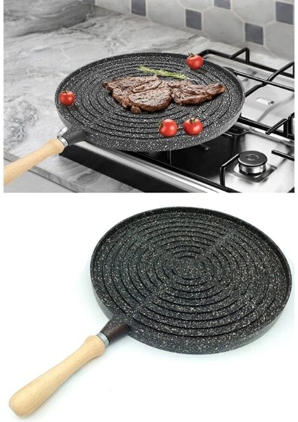 Çift Taraflı Gözleme & Izgara Tavası – Çıkarılabilir Kulp, Döküm, Yapışmaz Yüzey ve Kolay Temizlenir indirimleri