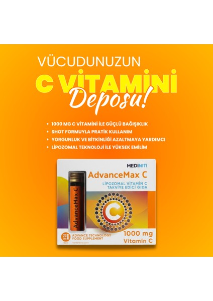 Lipozomal C Vitamini 10 ml x 20 Shot fırsatları