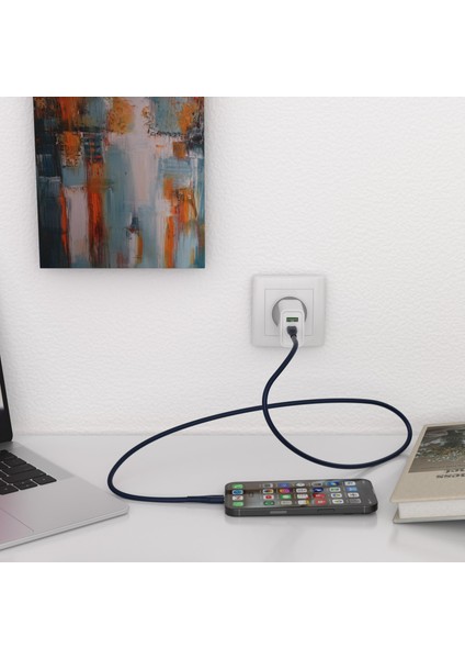 PBS407 Micro USB Şarj ve Data Kablosu 2.4 Amper 1.2 Metre Gri modelleri