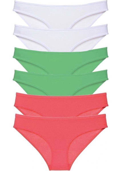 6 adet Süper Eko Set Likralı Kadın Slip Külot 552