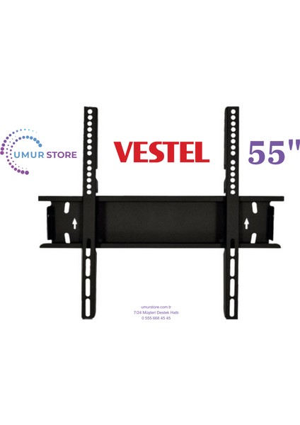 55UV9750 55'' 139 Ekran Uyumlu LCD LED Tv Sabit Duvar Askı Aparatı