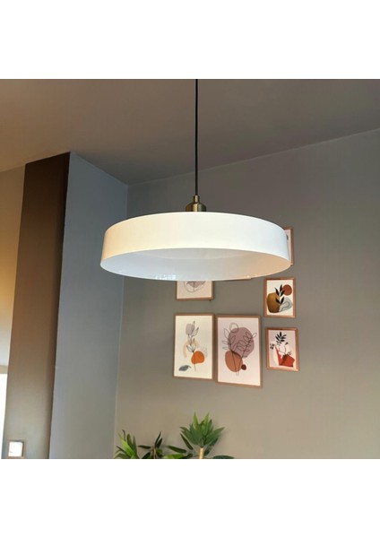 Açe Beyaz Tekli Eskitme Yarım Lale Başlık Avize Retro Sarkıt Ofis Showroom Salon Mutfak Avizeleri fırsatları