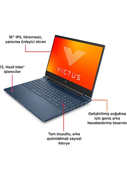 Victus/ Intel Core I7-13700H/ 16 GB Ram/ 512 GB Ssd/ Rtx 4070/ 16.1"/ W11/ Laptop 7P6K5EA