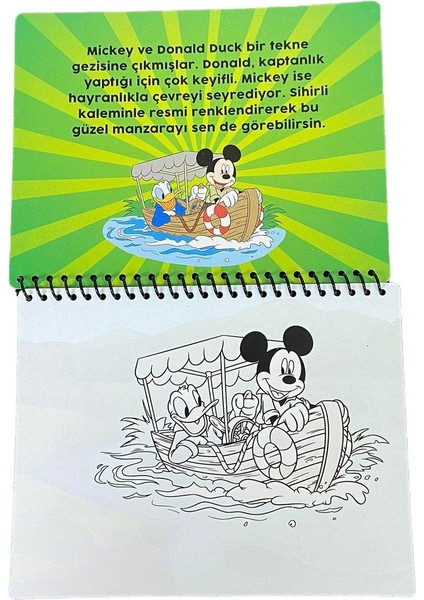 Mickey Sihirli Özel Sulu Kalem İle Boyama Kitabı Sihirli Boyama modelleri