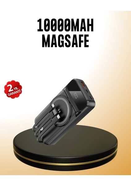 Buğz 15W Kablosuz Hızlı Şarjlı 10000 Mah Powerbank – Taşınabilir, LED Göstergeli