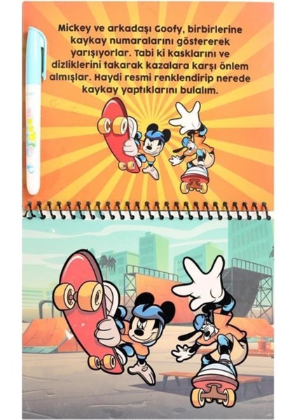 Mickey Sihirli Özel Sulu Kalem İle Boyama Kitabı Sihirli Boyama