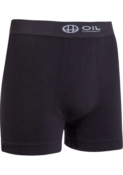 Oıl Company Buğz Esnek Nefes Alabilir Rahat Kumaş Pamuklu Likrali Erkek Siyah Boxer Terletmez