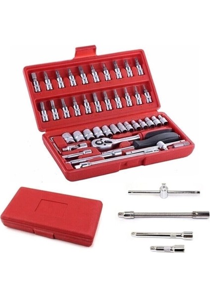 Buğz Cr-V Max 1/4 Cırcırlı 46 Parça Lokma Anahtar Takımı Bits Uç Seti Tam Set Germany fırsatları