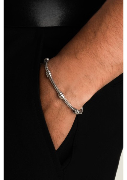Leonidas Italyan 21 cm Gümüş Erkek Zincir Bileklik fiyatları