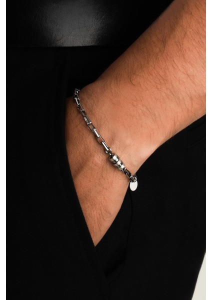 Orion Italyan Rutenyum Kaplama 21 cm Gümüş Erkek Bileklik fiyatları