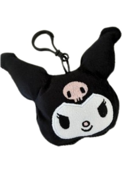 Charm Kuromi Peluş Anahtarlık Siyah