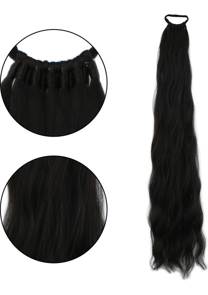 Lastik Tokalı At Kuyruğu Su Dalgalı / Kahverengi fiyatları