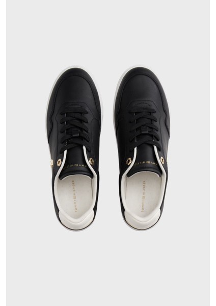 Deri Logolu Bağcıklı Sneaker Ayakkabı Bayan Ayakkabı FW0FW08680 Bds indirimleri