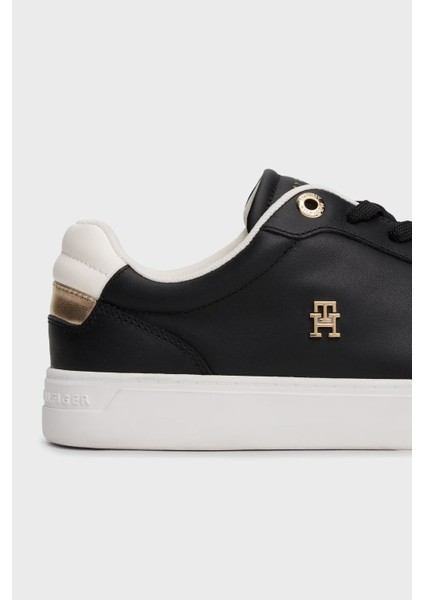 Deri Logolu Bağcıklı Sneaker Ayakkabı Bayan Ayakkabı FW0FW08680 Bds