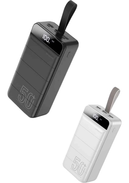 Buğz 50.000 Mah Powerbank Turbo Hızlı LED Göstergeli Android Ios Uyumlu Taşınabilir Askılı indirimleri