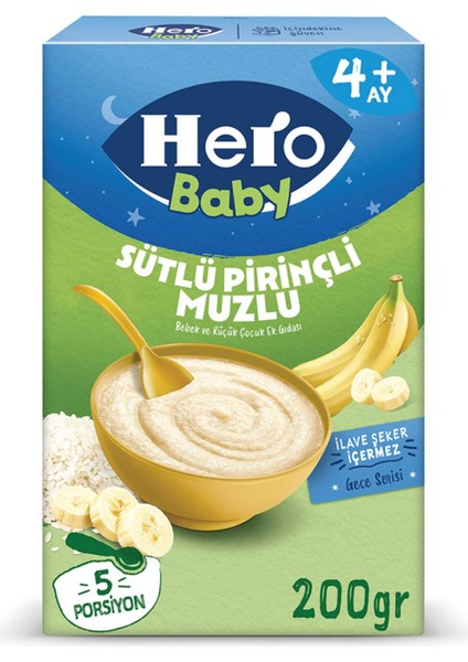 Hero Baby Gece Sütlü Muzlu Pirinçli 200 gr