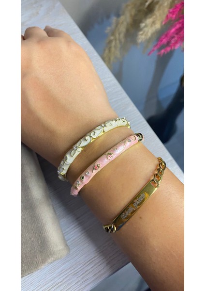 Mineli Bileklik Kelepçeli Kadın Çelik fırsatları