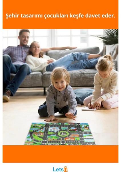 Renkli Mutlu Şehir Hayatı Çocuk Oyun Matı fiyatları