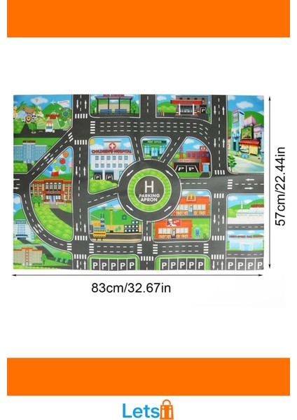Renkli Mutlu Şehir Hayatı Çocuk Oyun Matı fırsatları