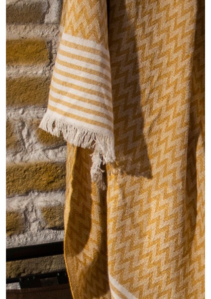 Natürel Koltuk Örtüsü/koltuk Şalı Hardal