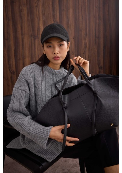 Maxi Shopper Çanta Siyah