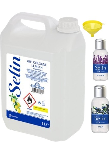 5 Lt Limon Kolonyası + 2 Adet 35 ml çanta boy ve Dolum Hunisi