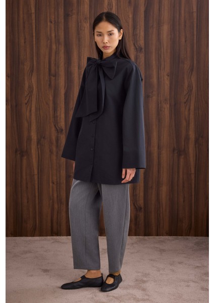 Fiyonk Detaylı Gömlek Siyah modelleri