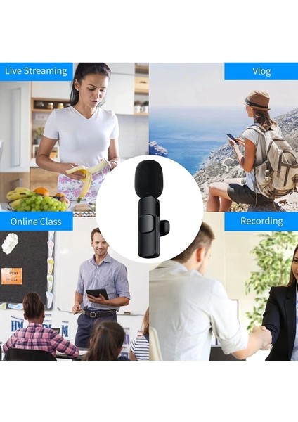 Buğz Lightning Girişli Iphone Uyumlu Ikili Kablosuz Yaka Mikrofonu Youtube Facebook Tiktok Vlog