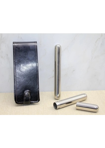 Buğz Deri Kılıflı Ikili Paslanmaz Çelik Tüpü ALK3890