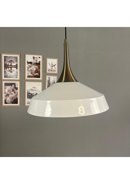 Lema Beyaz Tekli Avize Eskitme Külah Başlık Sarkıt Lamba Restoran Cafe Salon Avizeleri fırsatları