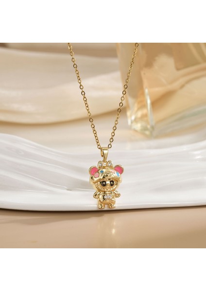 Yeni Titanyum Çelik Köprücük Kemiği Zinciri Dönen Kolye Kolye Kadın Yüz Aksesuarlı (Yurt Dışından)