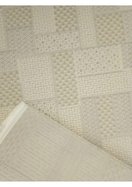 Moda 1134 Bej Modern Tasarım Dekoratif Polyester Yolluk Salon Mutfak Halısı fiyatları