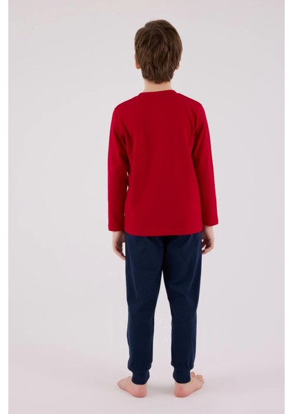 U.s. Polo Assn Uzun Kol Pijama Takım US2233-4 Kırmızı fırsatları