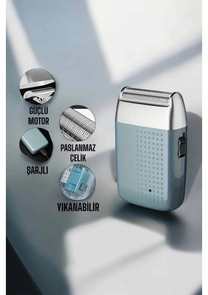 Buğz Tıraş Makinesi Sinek Kaydı Paslanmaz Çelik Taşınabilir Şarjlı modelleri