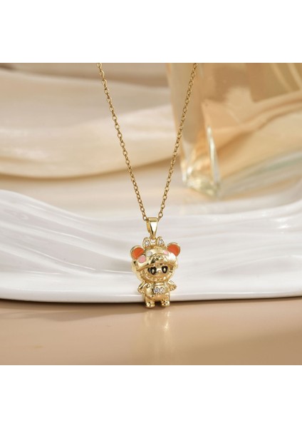 Yeni Titanyum Çelik Köprücük Kemiği Zinciri Dönen Kolye Kolye Kadın Yüz Aksesuarlı (Yurt Dışından)