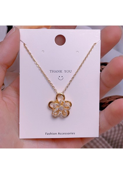 Yeni Titanyum Çelik Köprücük Kemiği Zinciri Dönen Kolye Kolye Kadın Yüz Aksesuarlı (Yurt Dışından)