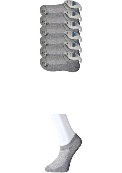 Gri Erkek Görünmez Çorap 6 çift