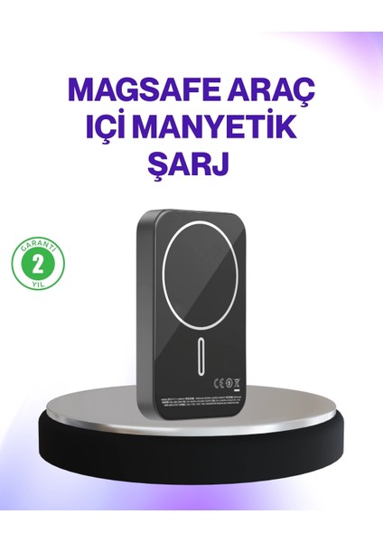 Buğz Mıknatıslı Magsafe Uyumlu Araç Tutucu Kablosuz Şarj Destekli