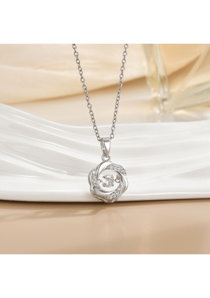 Yeni Basit Titanyum Çelik Kolye Kadın 18K Gül Altın Dört Yapraklı Yonca Kolye Ins Gelgit Net Kırmızı Patlama Modelleri Köprücük Kemiği Zinciri (Yurt Dışından)