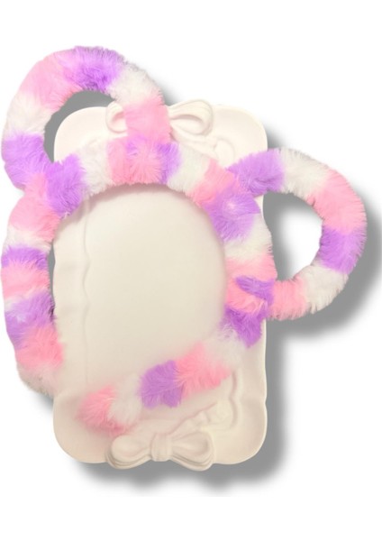 Kız Çocuk Peluş Tüylü Mickey Kulak Figürlü Pembe Mor Beyaz Renk Çocuk Taç fiyatları