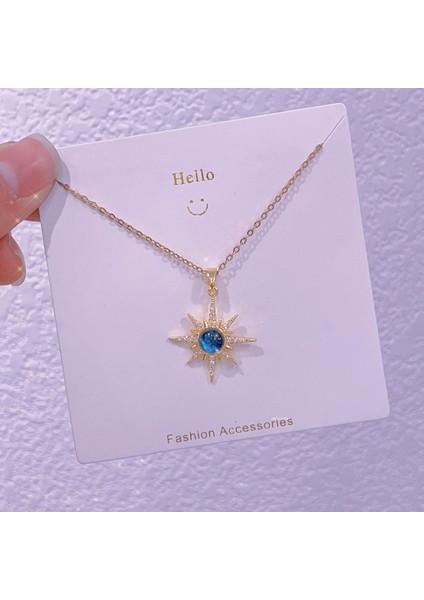 Yeni Işık Lüks Moda Yıldız Gezegen Şekli Tasarım Kolye Kadın Titanyum Çelik Köprücük Kemiği Zinciri Kozmik Yıldız Nehir Kolye Mücevher (Yurt Dışından)