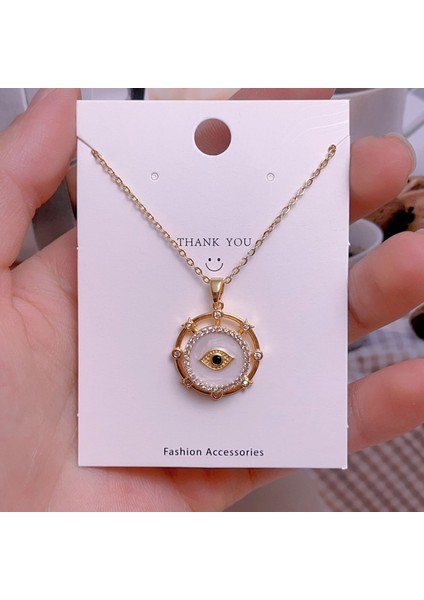 Yeni Titanyum Çelik Köprücük Kemiği Zinciri Dönen Kolye Kolye Kadın Yüz Aksesuarlı (Yurt Dışından)