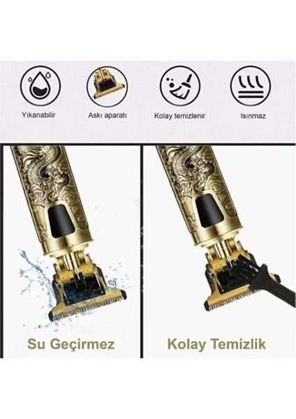 Vintage T9 Profesyonel Şarjlı Saç ve Sakal Kesme Makinesi – Metal Gövdeli Trimmer, 0 mm Kesim, 4 Başlıklı Erkek Tıraş Makinesi fırsatları