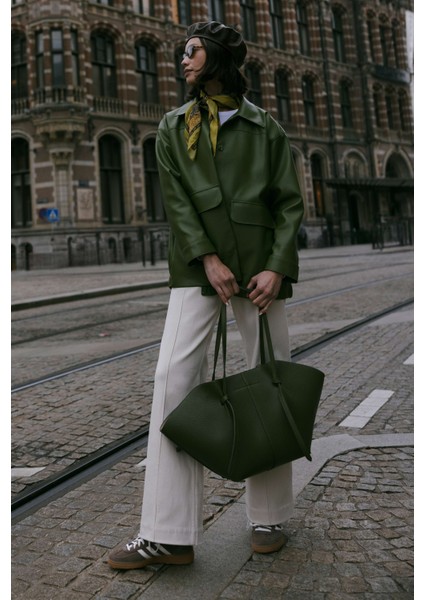 Maxi Shopper Çanta Yeşil fiyatları