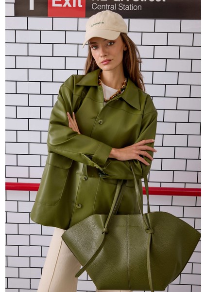 Maxi Shopper Çanta Yeşil fırsatları