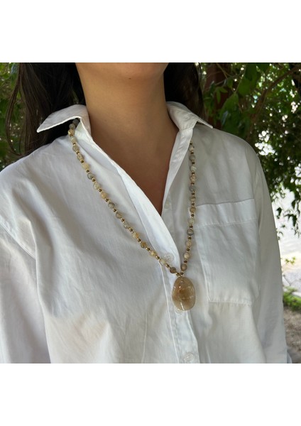 Özel Tasarım Botswana Akik Doğal Taş Akik Doğaltaş Uçlu El Yapımı Uzun Kadın Kolye fiyatları