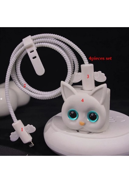 Buğz Iphone 18W/20W Uyumlu Şarj Aleti Kılıfı, Şarj Kablosu Örme Aparatı, Toparlayıcı,